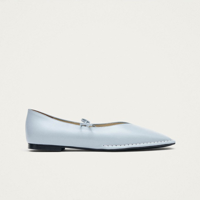 Sway Blue Leather Ballet Flats from Alohas Sway Blue Leather Ballet Flats from Alohas