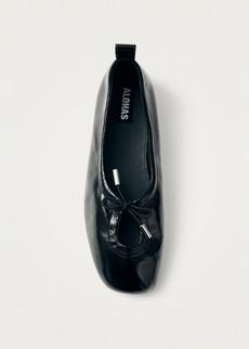 Rosalind Black Patent Leather Ballet Flats via Alohas