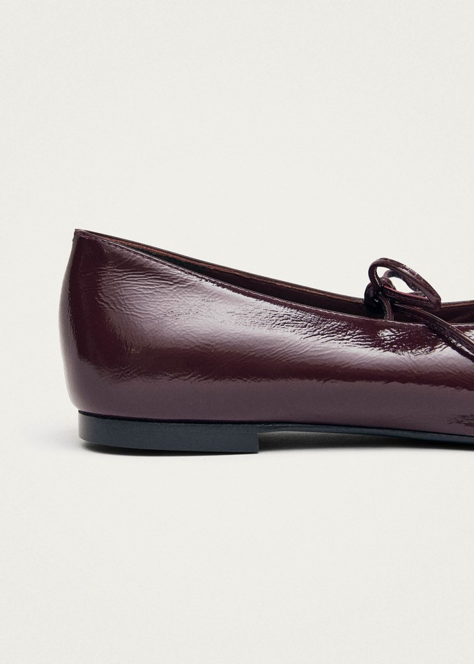 Sway Burgundy Leather Ballet Flats from Alohas