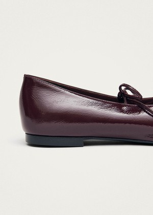 Sway Burgundy Leather Ballet Flats from Alohas