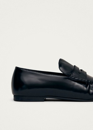 Aven Black Leather Loafers from Alohas Aven Black Leather Loafers from Alohas