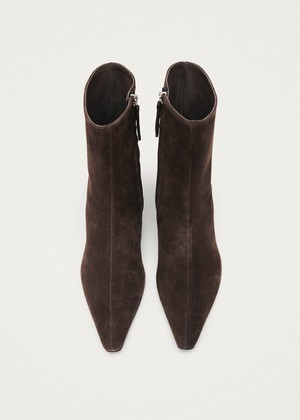 Ambar Suede Brown Leather Ankle Boots from Alohas Ambar Suede Brown Leather Ankle Boots from Alohas