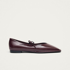 Sway Burgundy Leather Ballet Flats from Alohas