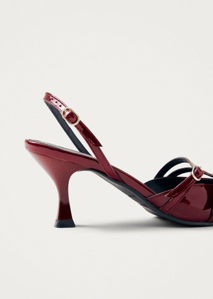 Joelle Burgundy Patent Leather Pumps from Alohas