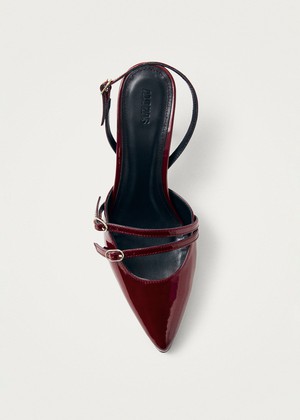 Joelle Burgundy Patent Leather Pumps from Alohas