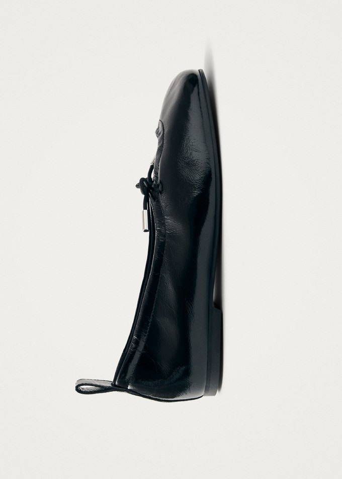 Rosalind Black Patent Leather Ballet Flats from Alohas
