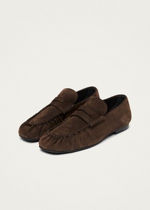 Aven Suede Brown Leather Loafers from Alohas Aven Suede Brown Leather Loafers from Alohas