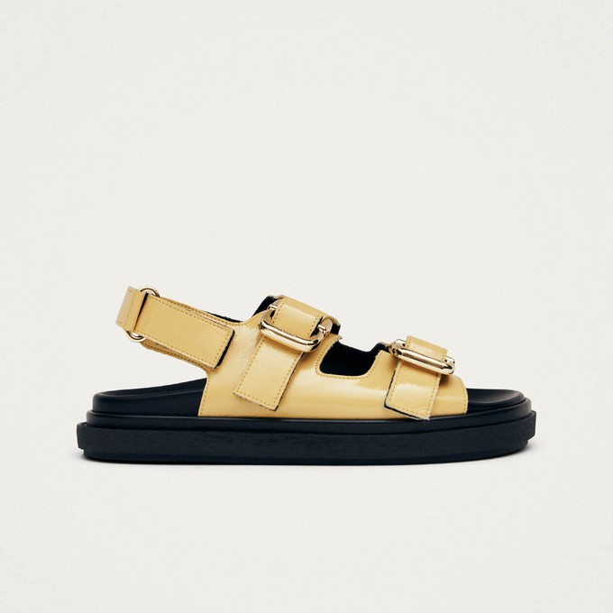 Harper Vanilla Patent Leather Sandals from Alohas