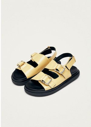 Harper Vanilla Patent Leather Sandals from Alohas