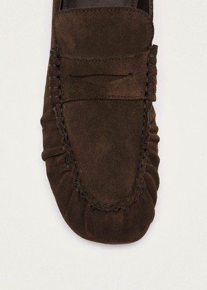 Aven Suede Brown Leather Loafers from Alohas Aven Suede Brown Leather Loafers from Alohas