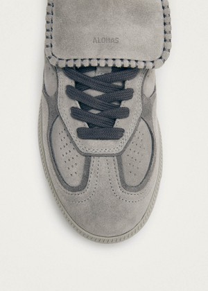 Tb.490 Club Suede Pale Grey Leather Sneakers from Alohas Tb.490 Club Suede Pale Grey Leather Sneakers from Alohas