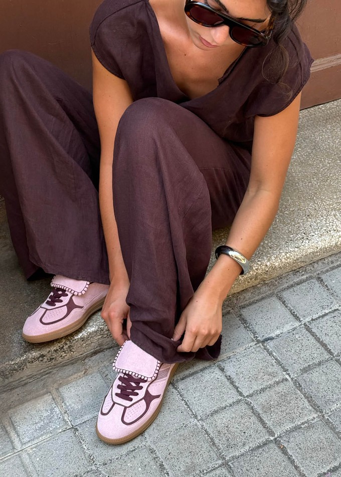 Tb.490 Club Suede Pink Leather Sneakers from Alohas