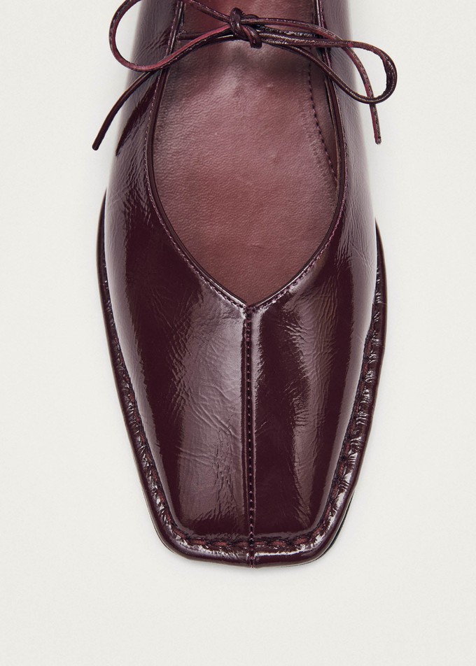 Sway Burgundy Leather Ballet Flats from Alohas