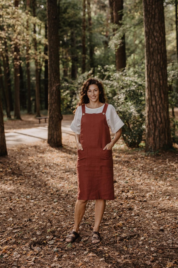 Linen apron dress JADE | ARCHIVE SALE from AmourLinen