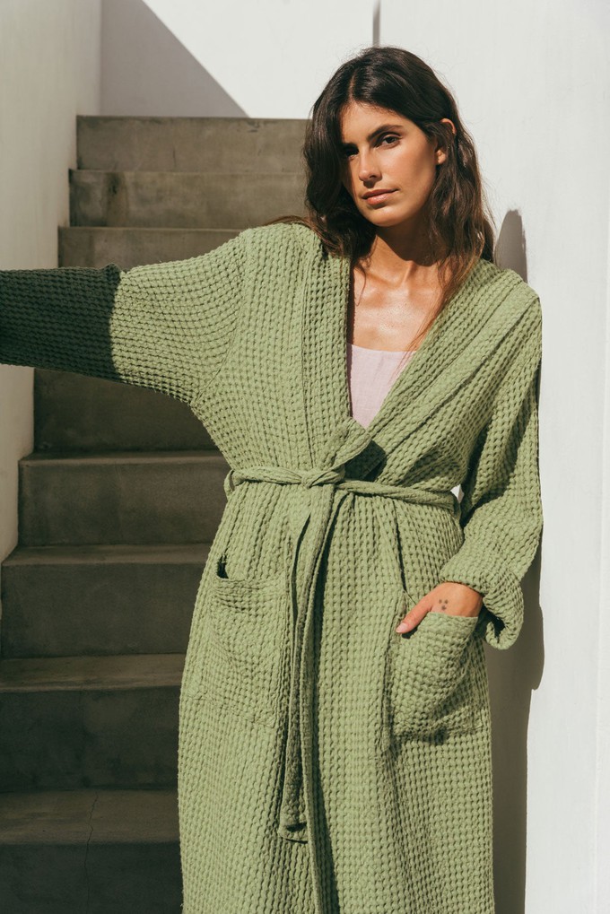 Women’s Waffle Bathrobe from AmourLinen