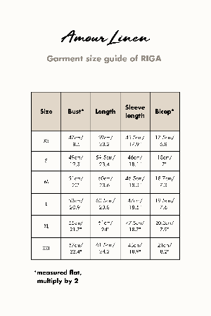 Riga 3/4 sleeves linen top in Terracotta from AmourLinen