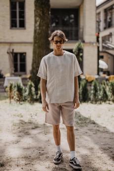 Classic linen shorts HERMES in Dusty Rose via AmourLinen