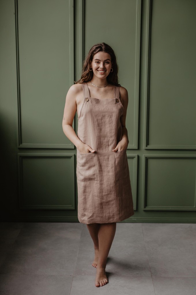 Linen apron dress JADE | ARCHIVE SALE from AmourLinen