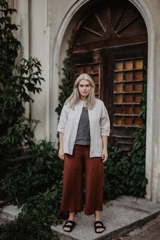 Kyiv oversized linen jacket in Cream via AmourLinen