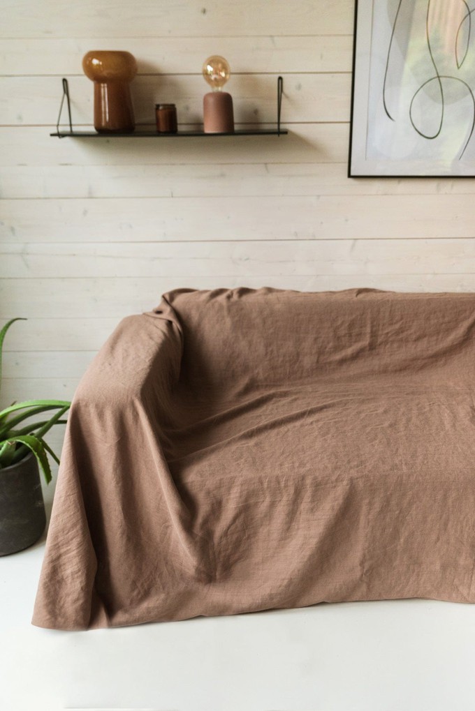 Linen couch cover from AmourLinen