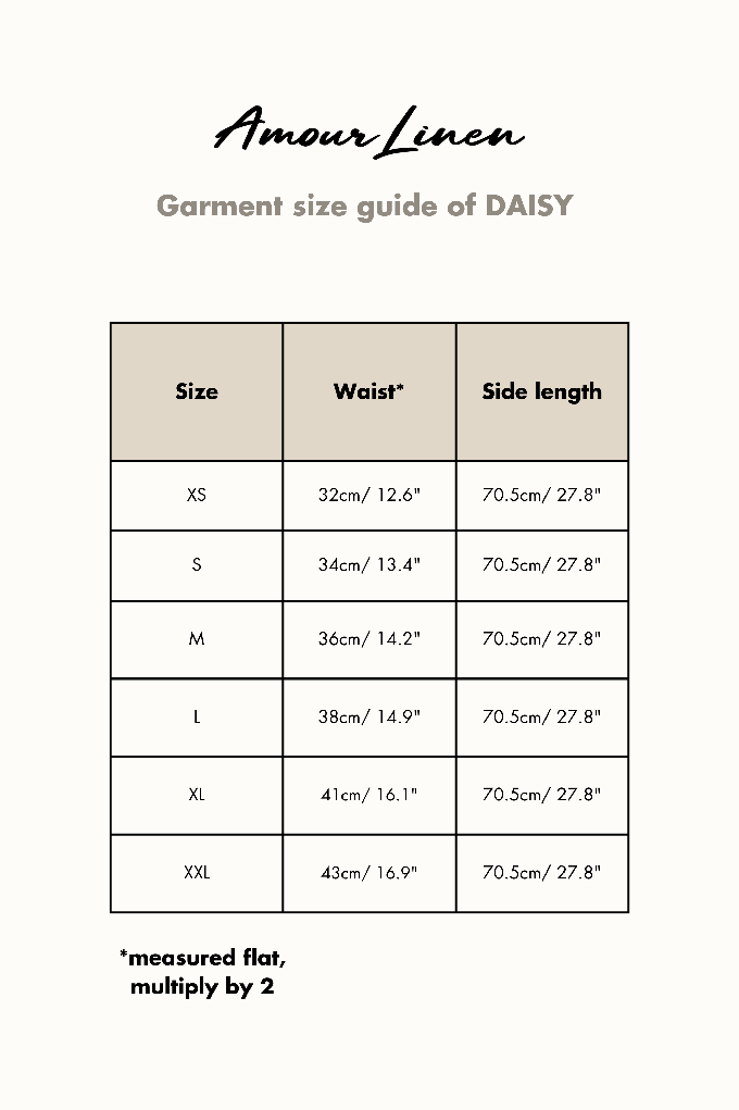 Daisy linen skirt with buttons in Charcoal from AmourLinen