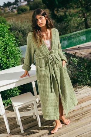 Women’s Waffle Bathrobe from AmourLinen