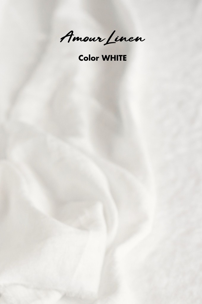 Linen skirt with buttons DAISY M White | sale from AmourLinen