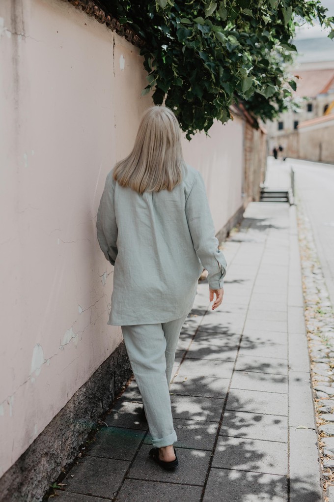 Sahara linen set for women in Sage Green from AmourLinen