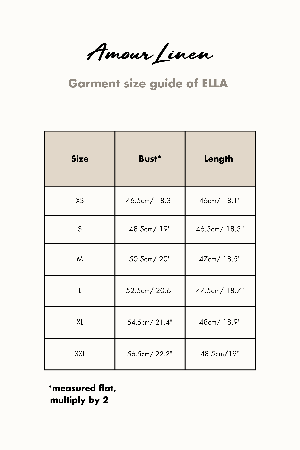 Ella pinafore linen top in Green Gingham from AmourLinen