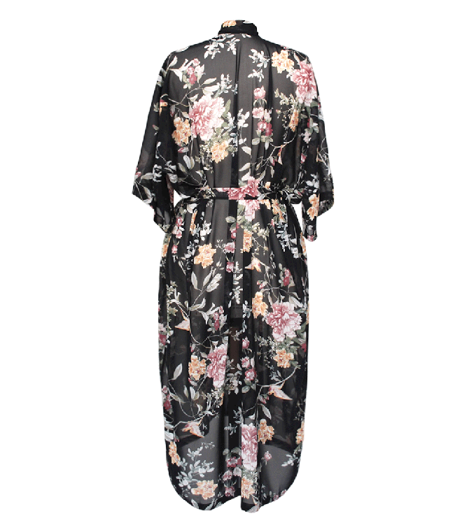 Sheer Floral Robe from Anekdot