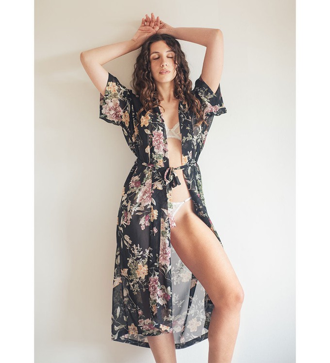 Sheer Floral Robe from Anekdot