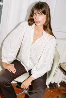 Blouse Hortensia green via avani apparel