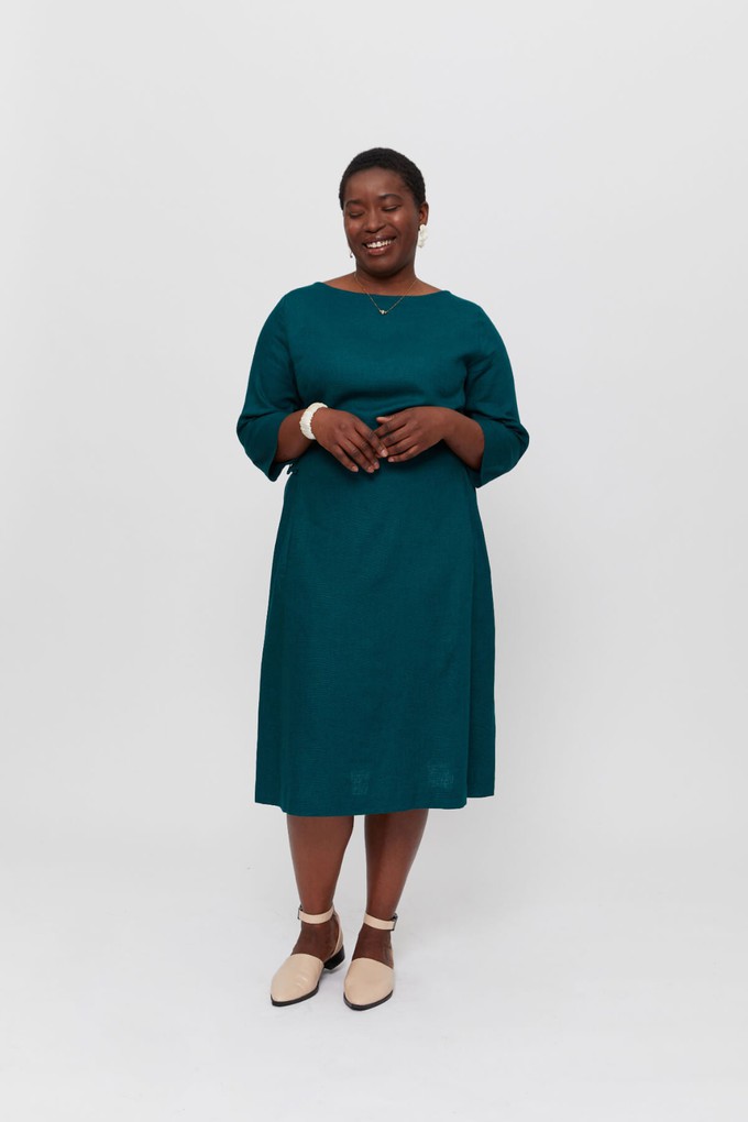 Emilia | Midi A-line Dress in Green from AYANI