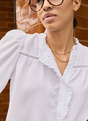 Estela Broderie Detail Blouse from Baukjen