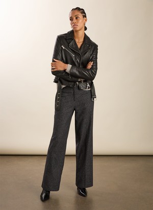 Lyle Chrome Free Leather Biker from Baukjen