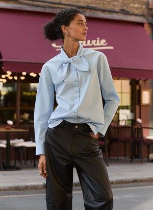 Kai Organic Cotton Tie Neck Shirt from Baukjen