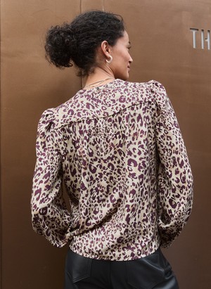 Ischia Printed Bow Neck Blouse from Baukjen