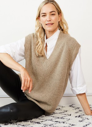 Bella Recycled Wool Knitted Vest from Baukjen