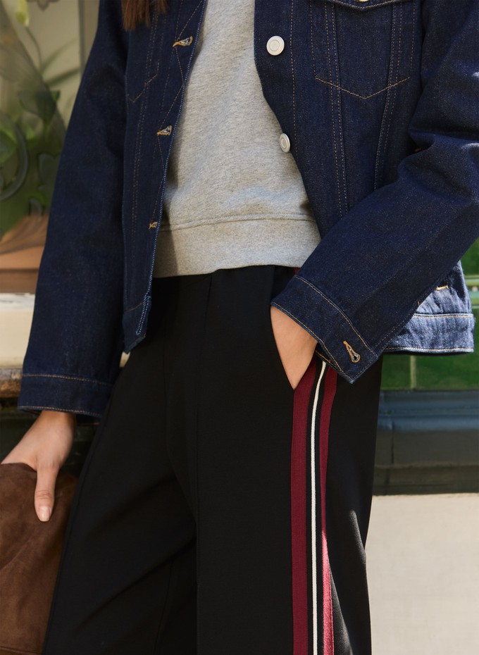 Marjorie Side Stripe Ponte Trousers from Baukjen