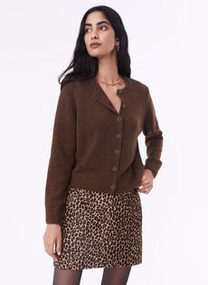 Marie Wool Blend Crew Neck Cardigan via Baukjen
