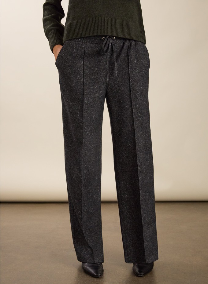 Petite Fera Wool Blend Wide Leg Trousers from Baukjen