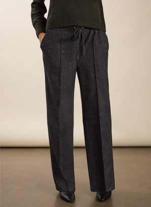 Petite Fera Wool Blend Wide Leg Trousers from Baukjen