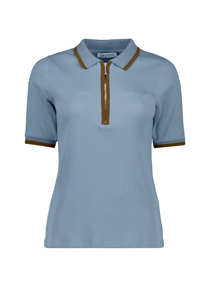 Naomi Organic Rib Zip Collar Top from Baukjen