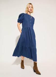 Clementina Denim Midi Dress via Baukjen