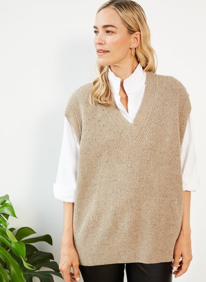 Bella Recycled Wool Knitted Vest from Baukjen