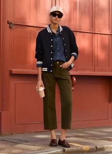 Terri Wool Blend Bomber Jacket via Baukjen