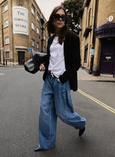 Petite Leonor Tie Front Wide Leg Jeans via Baukjen