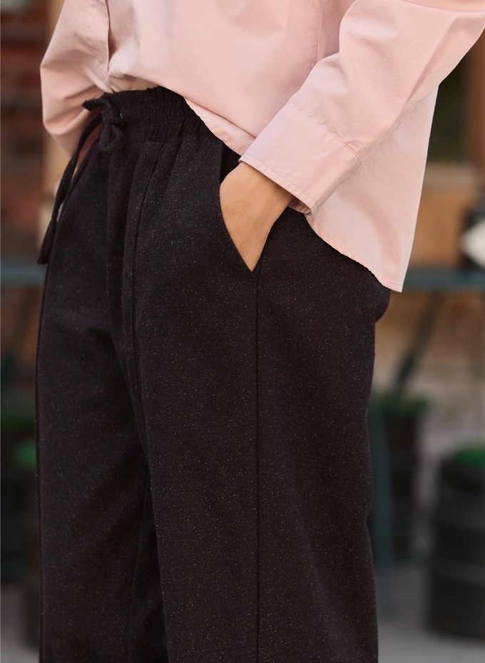 Fera Wool Blend Wide Leg Trousers from Baukjen