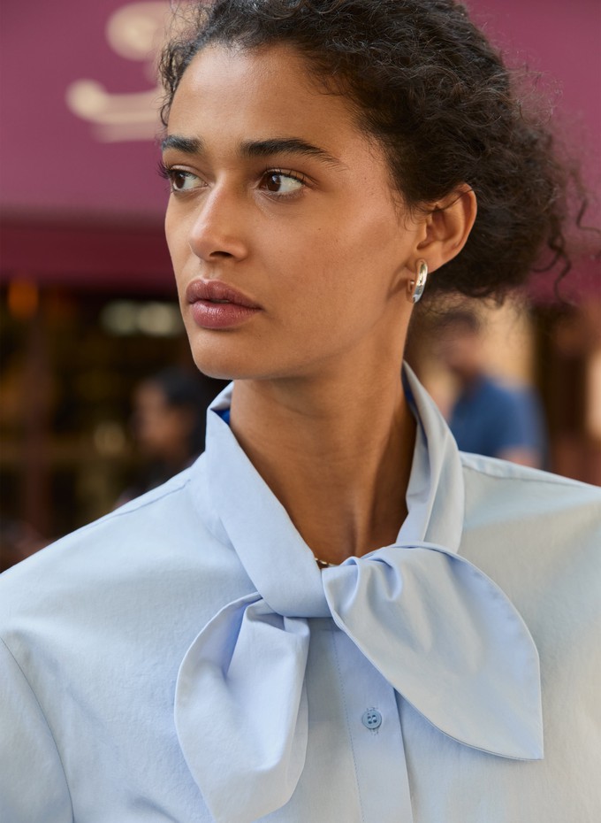 Kai Organic Cotton Tie Neck Shirt from Baukjen