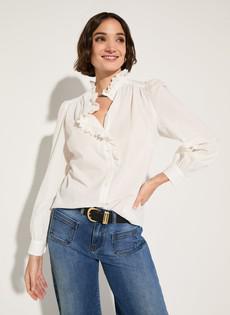 Milla Organic Cotton Broderie Detail Blouse via Baukjen